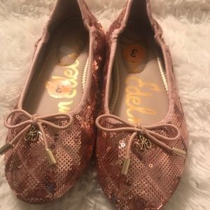 Sam Edelman size 3 girls sequin ballet flats NEW